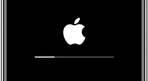 iPhone XR stuck on the white Apple logo screen of death