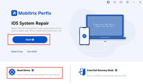 mobitrix perfix start and reset device