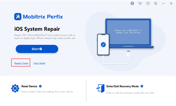 perfix click repair itunes