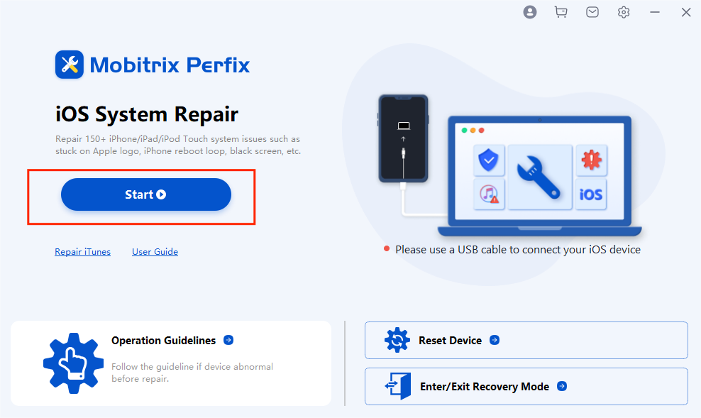 Perfix Home Menu Start