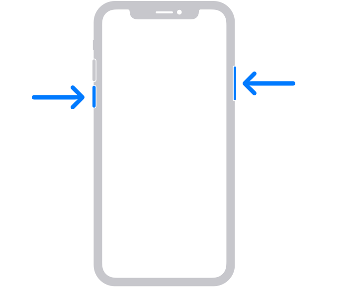 Reboot iPhone 11 via buttons