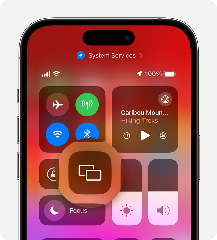 Screen Mirroring iPhone Open Control Center