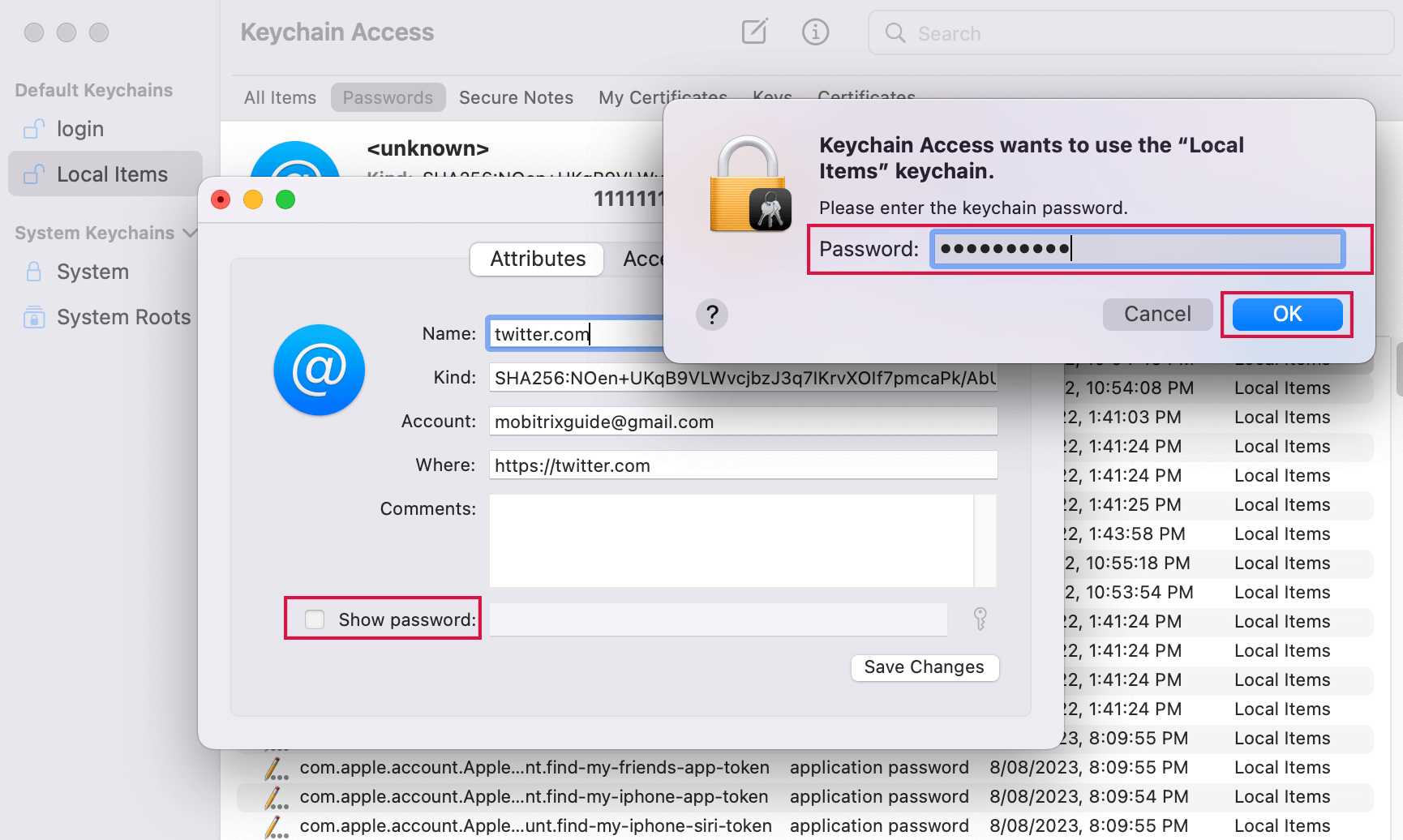 see wifi password using mac keychain access