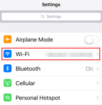 Setting and Wi-Fi