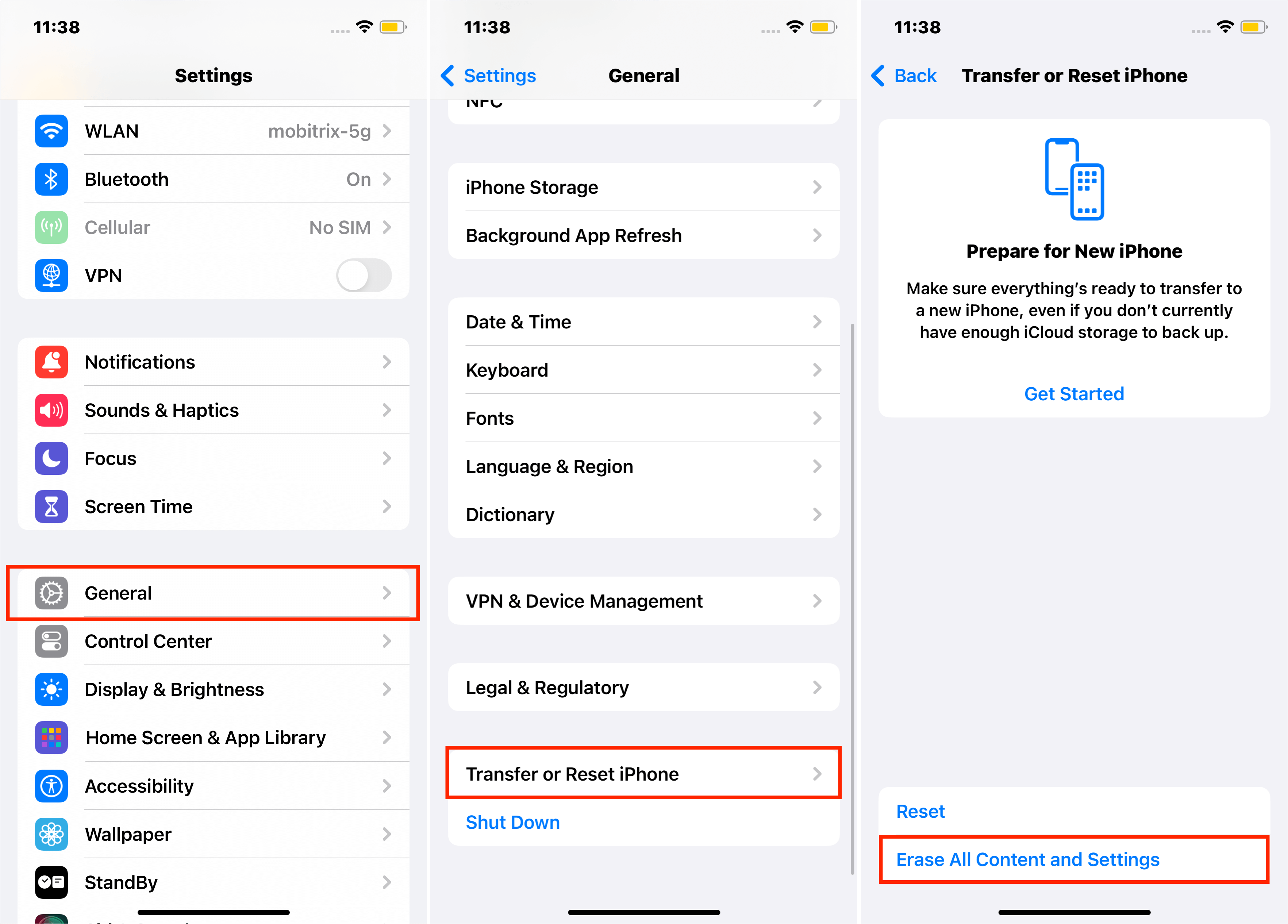 Steps To Erase All Content And Settings Via Iphone Settings