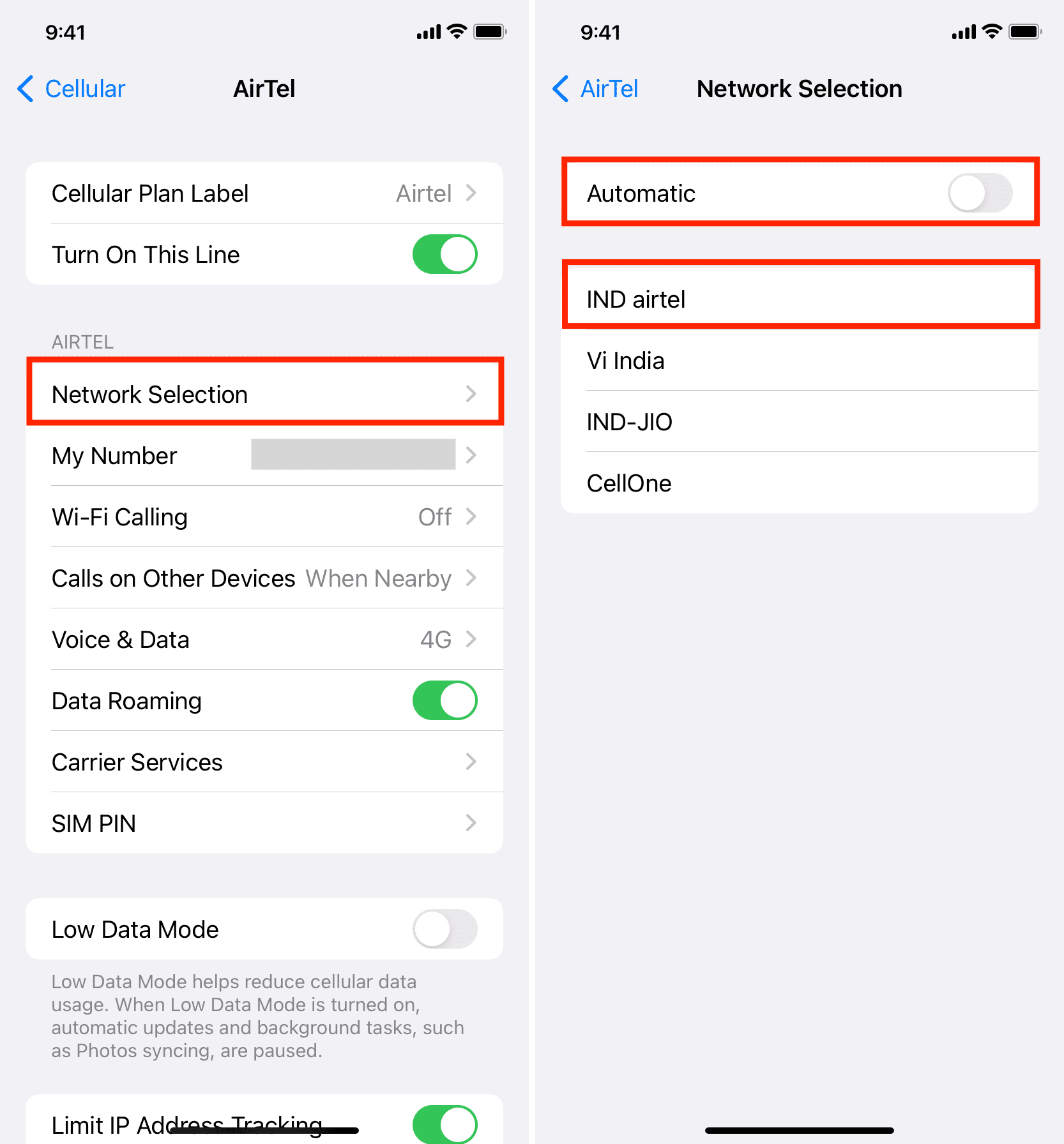 Steps To Manually Choose Your Cellular Network Via Iphone Settings