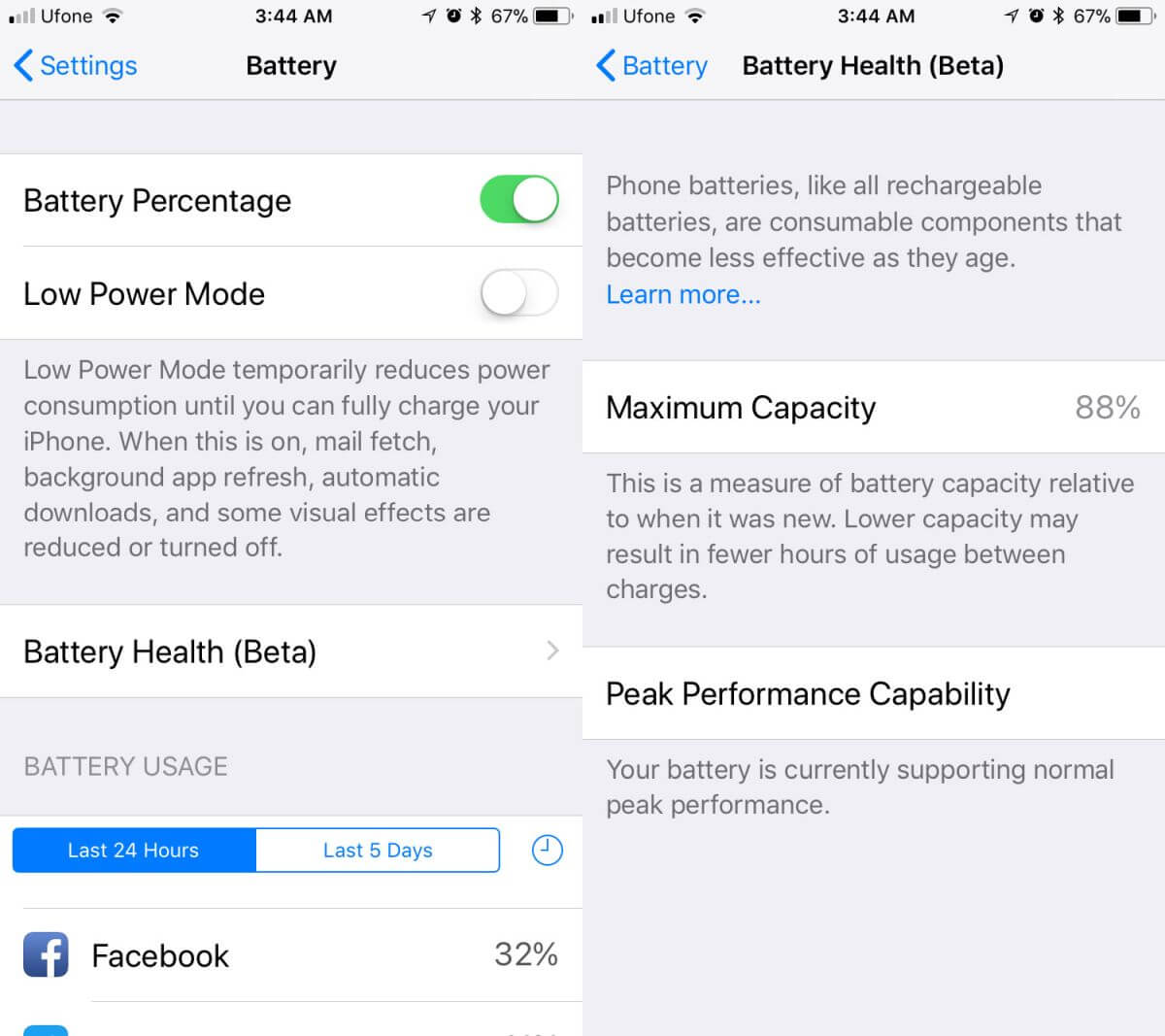 Turn off iPhone throttling