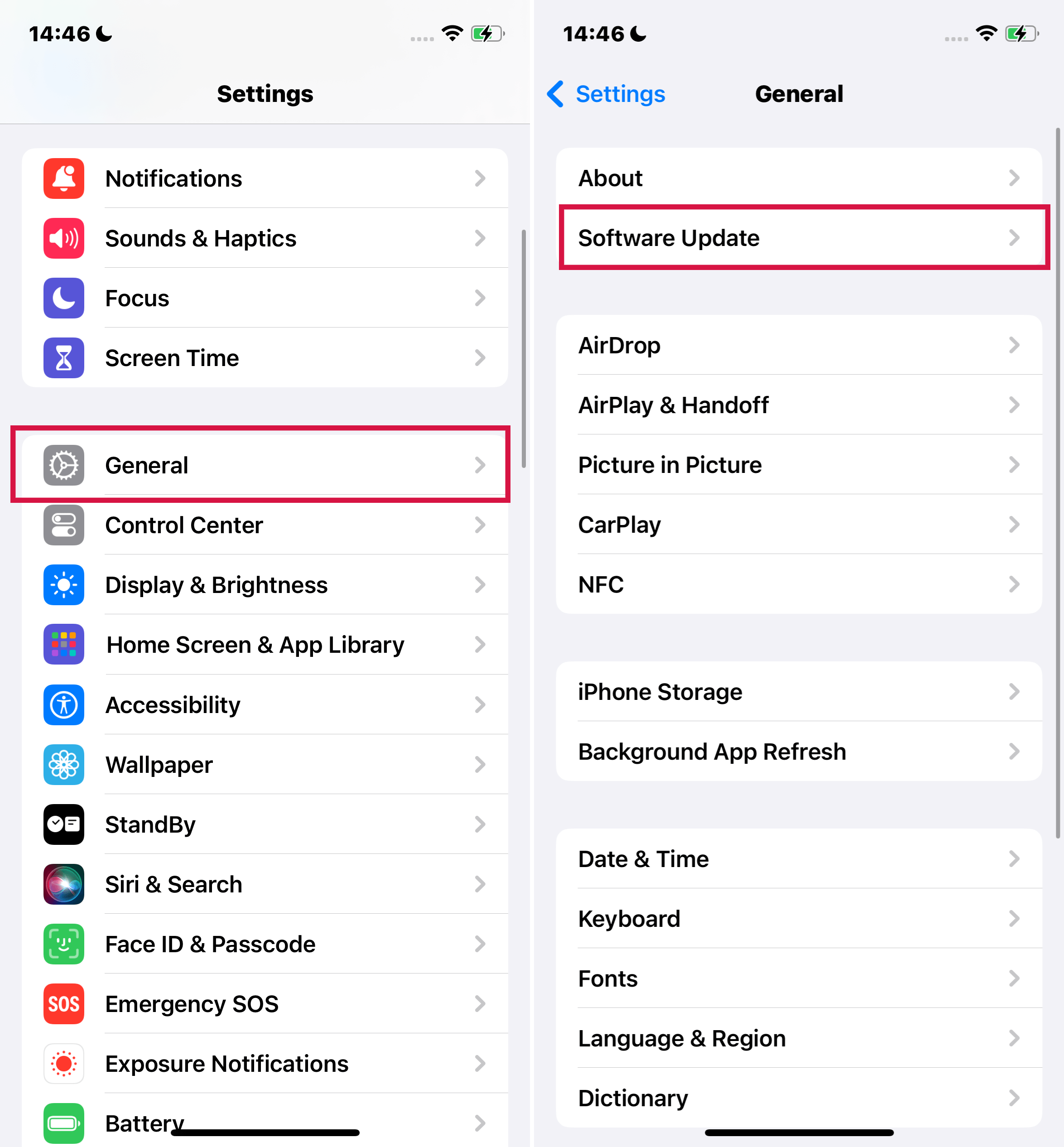 Update iOS via iPhone Settings App