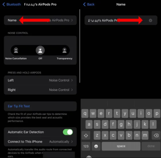 Click on Name and Then Input a New Name