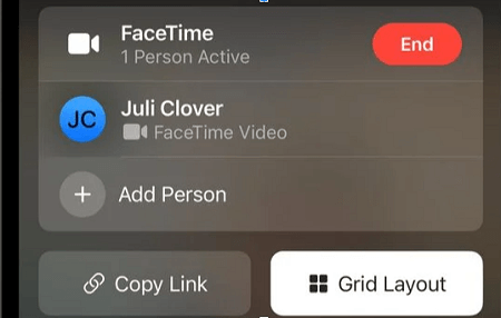 Create and share FaceTime link