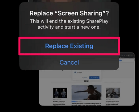 Take over screen sharing from someone else