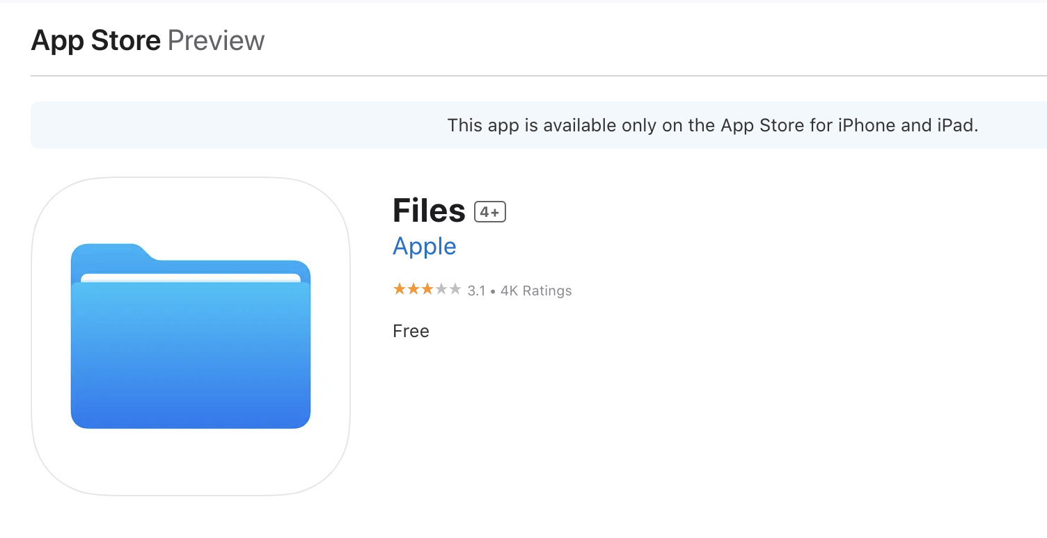 Files App Preview Apple Store