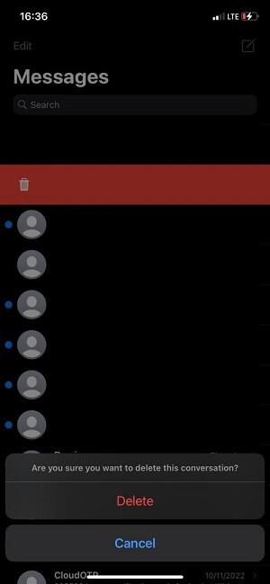 Delete the conversation