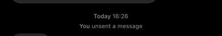You unsent a message