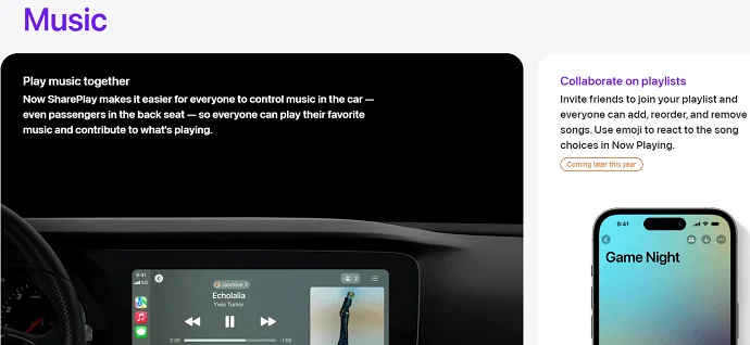 iOS 17 Apple Music Features