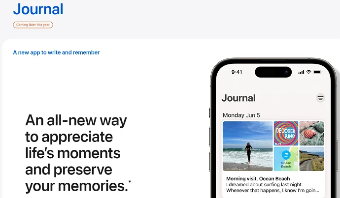 iOS 17 Journal Features