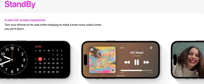  iOS 17 Standby Mode Features
