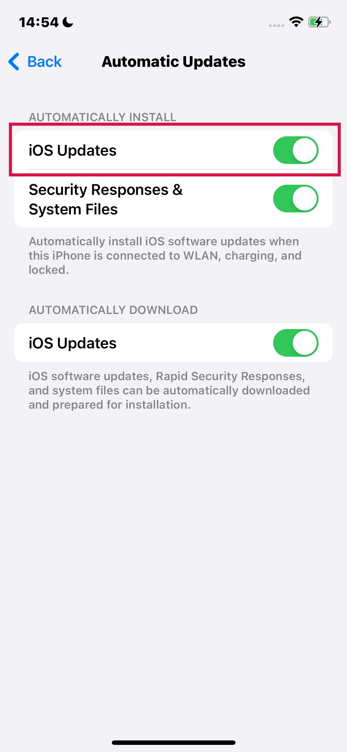 Iphone Automatic Updates Ios Updates