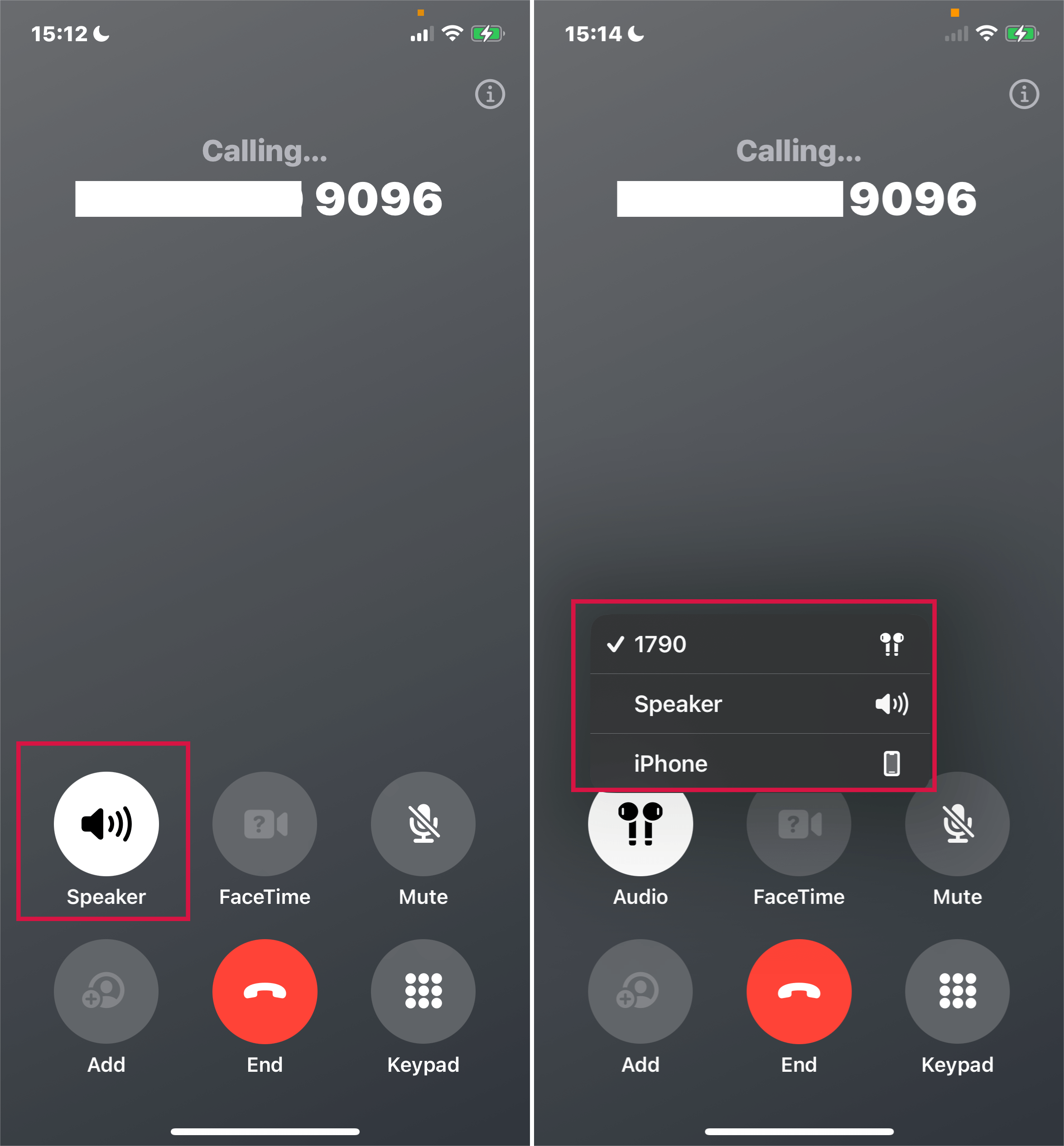 Iphone Calling Speaker Options