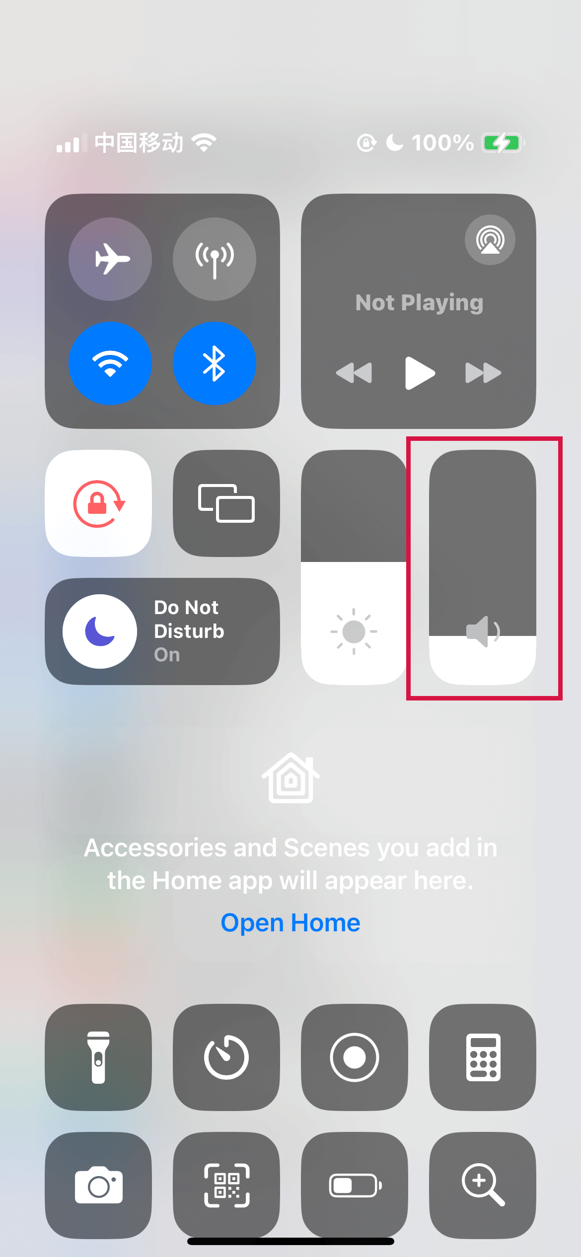 Iphone-Control Center Volume Slider