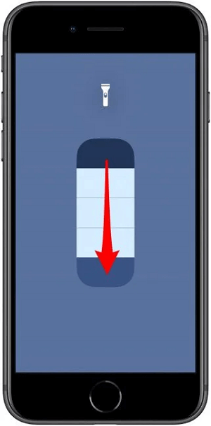 Swipe Upward or Downward to Control the Brightness of the Flashlight