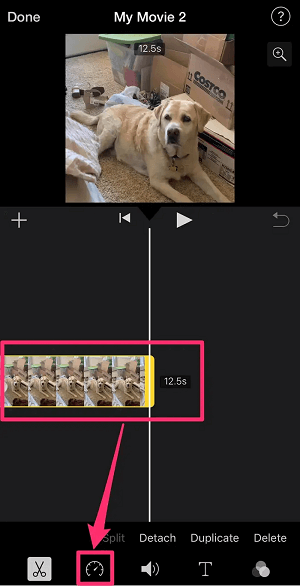 Select Video Clip in Imovie App