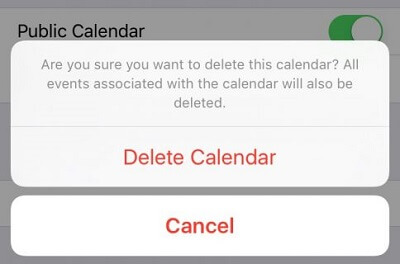 Delete a Calendar