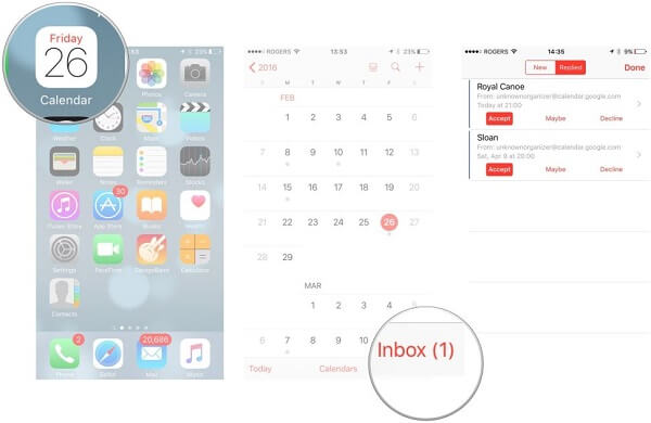 Accept Calendar Event Invitations on iPhone