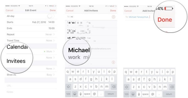 Share an Event in Calendar on iPhone and iPad