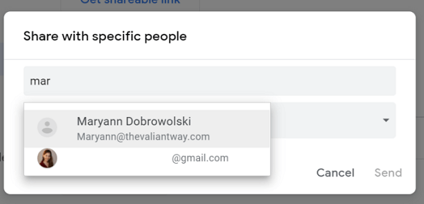 Add the Person’s Email Address