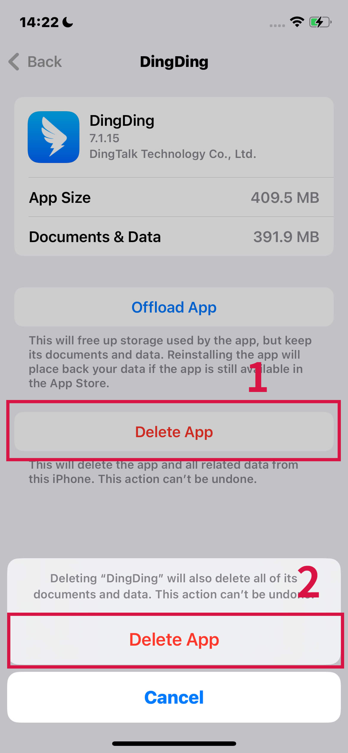Iphone Remove App From The Settings App Delete Confirm
