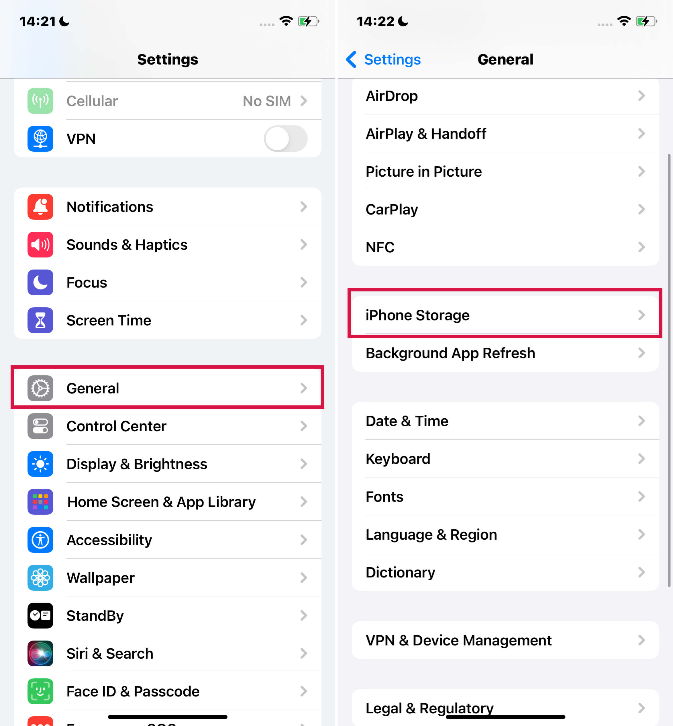 Iphone Remove App From The Settings App General Iphone Storage 