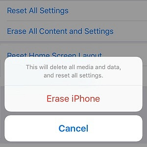 Erase iPhone