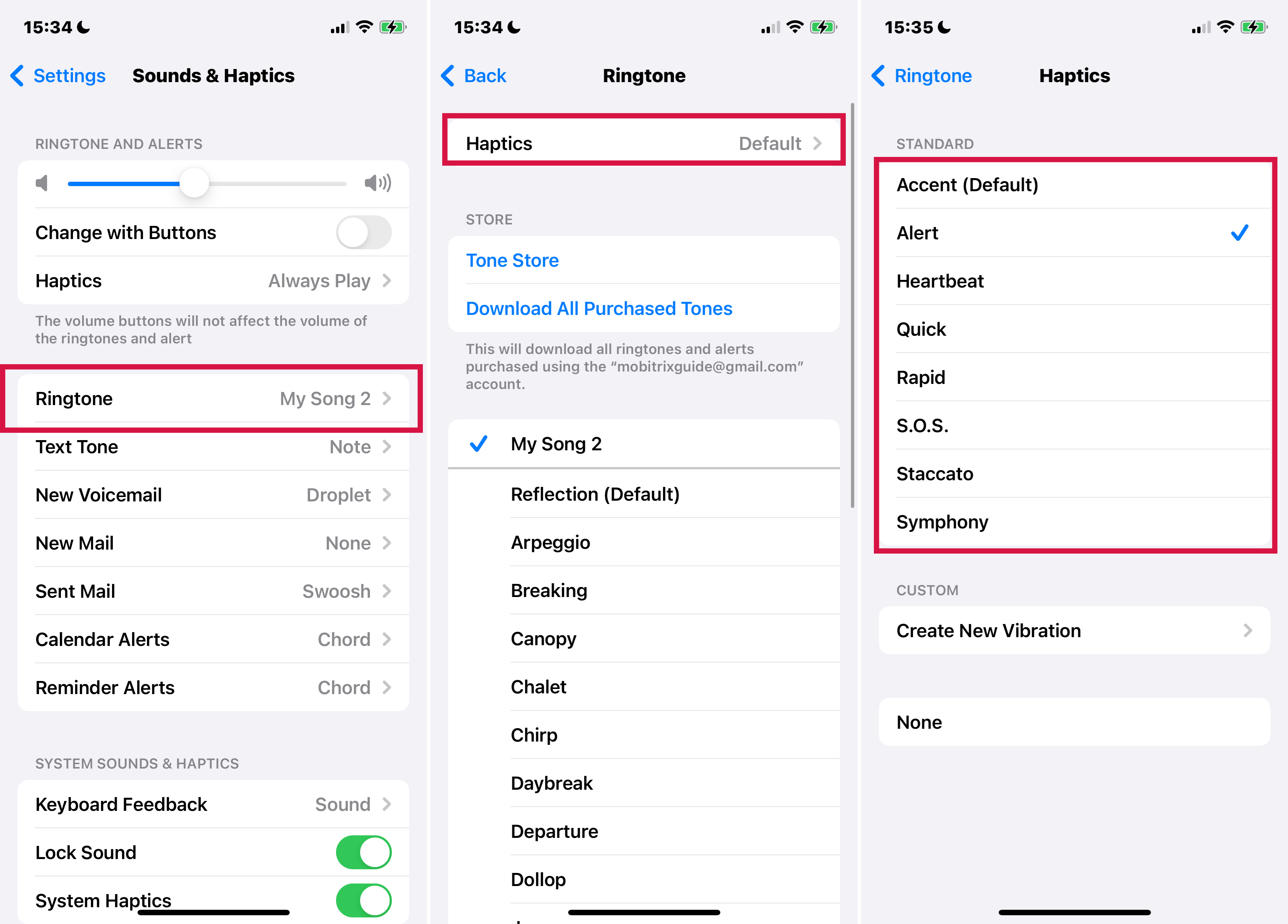 Iphone Settings Ringtone Haptics