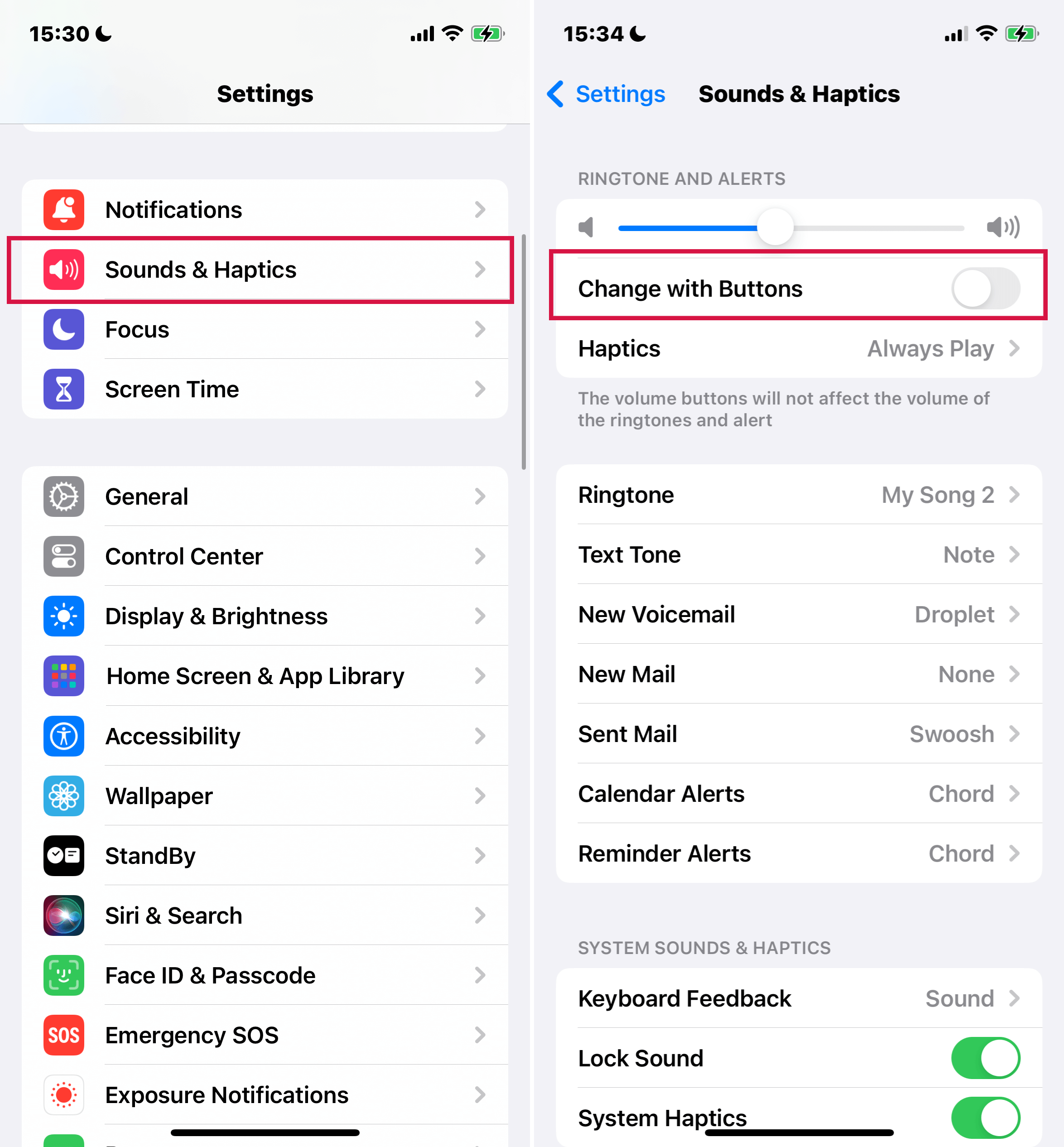 Iphone Settings Sounds Haptics Disable Change With Buttons