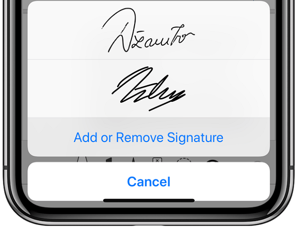 Steps to Add or Remove Signature