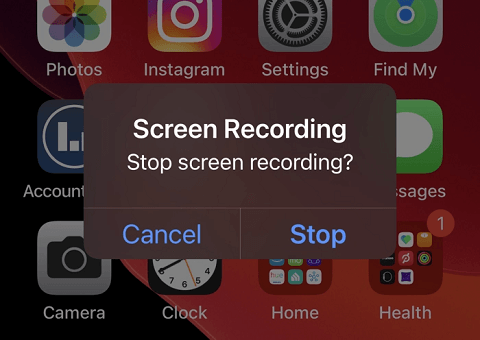 Stop Screen Recording