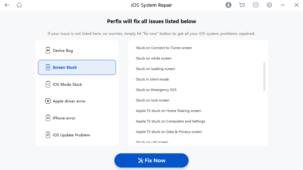 Mobitrix Perfix Choose Screen Stuck Issue