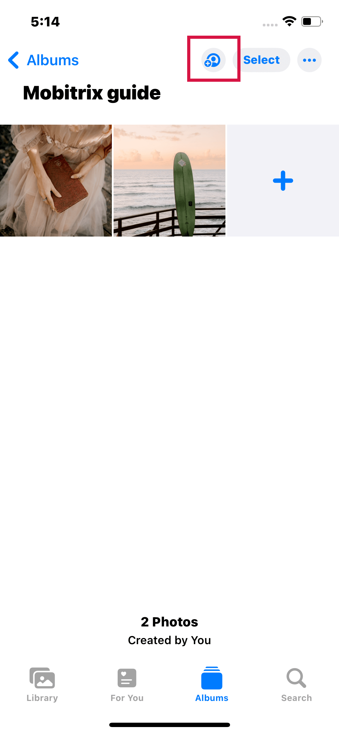 People tab in Shared Albums