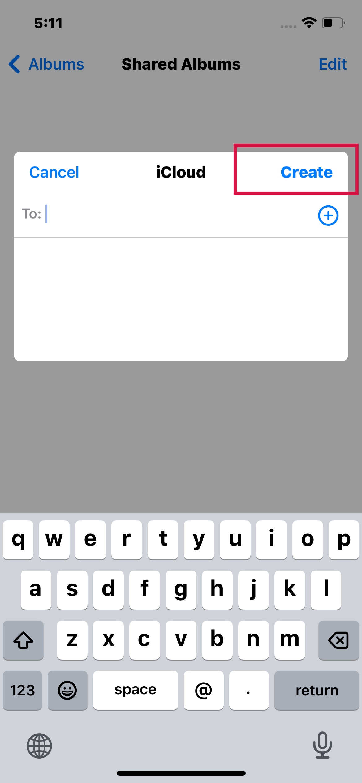Create Shared Albums in iCloud