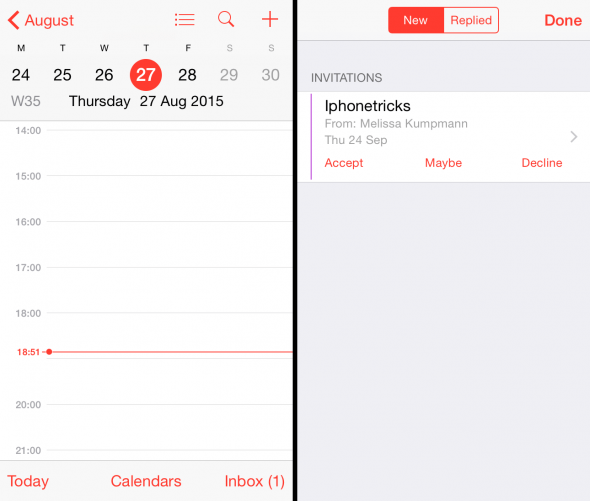 Iphone Ipad Calendar App Step For Accepting Calendar Event Invitations
