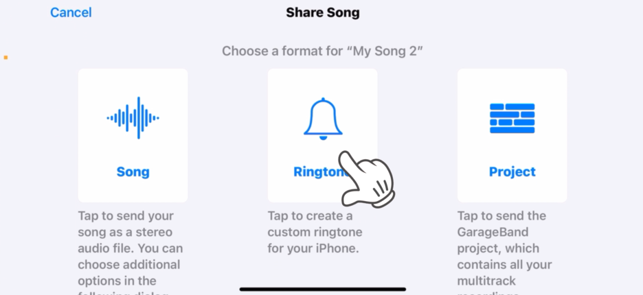 Choose Ringtone Here You Can Name Your Ringtone and then Select Export