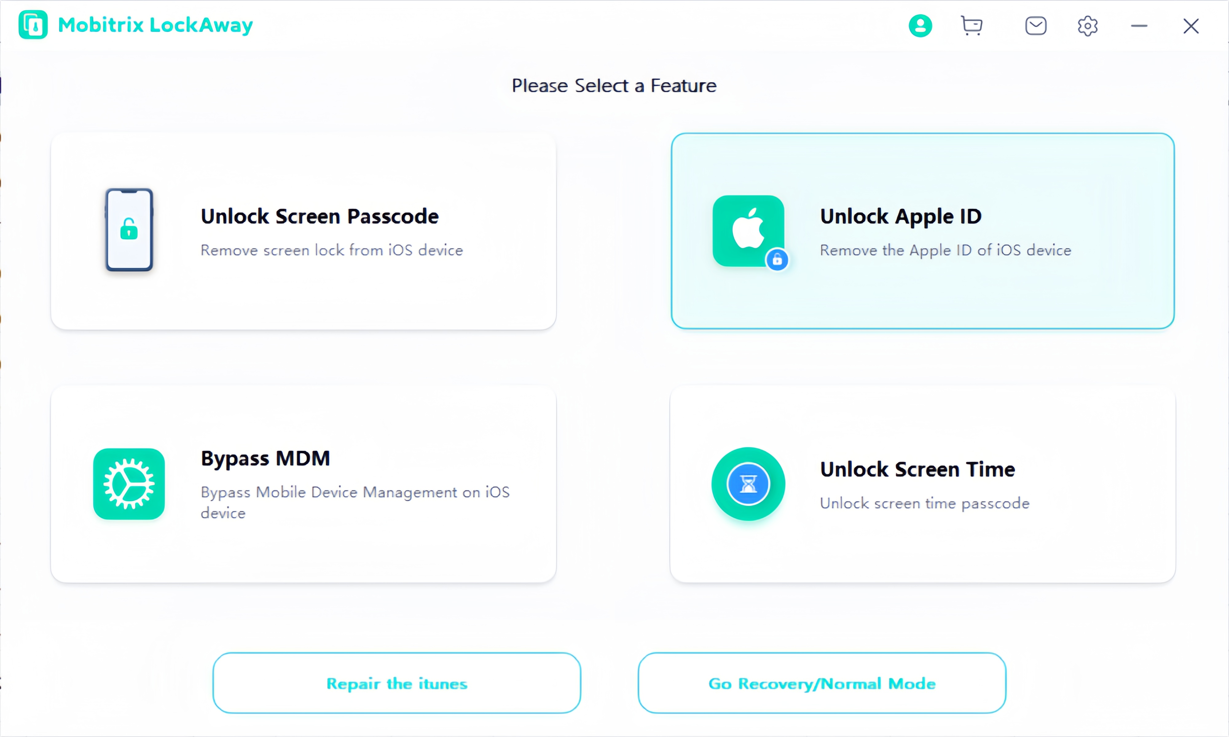 Mobitrix LockAway Unlock Apple ID Home