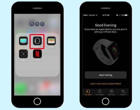 Open the Apple Watch app