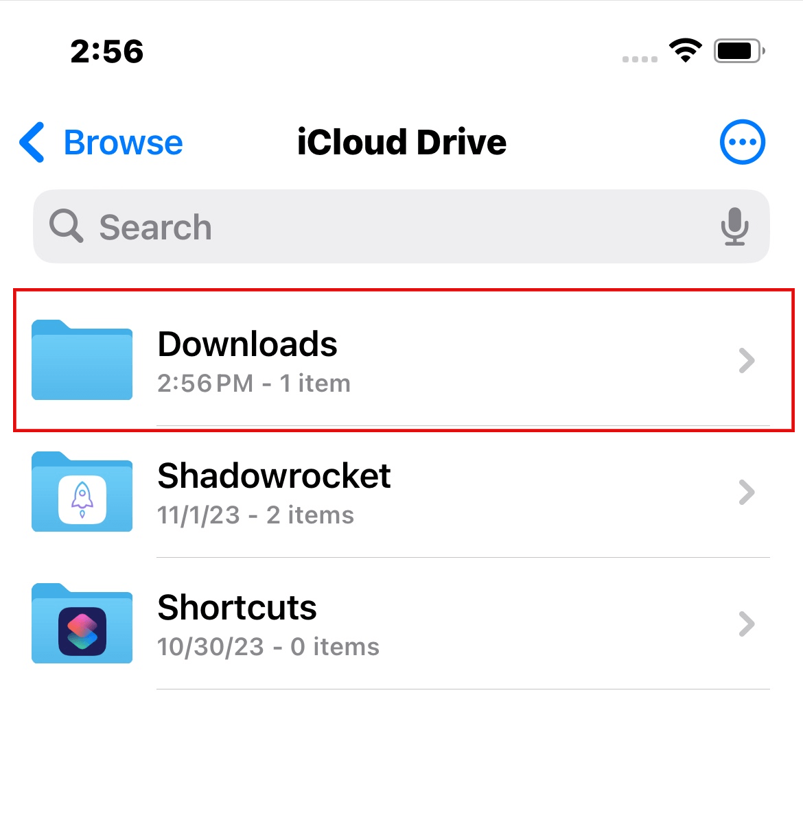 Select Icloud Drive