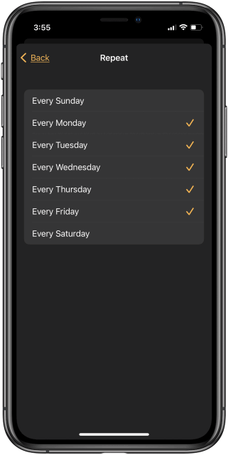 Set Alarm to Repeat
