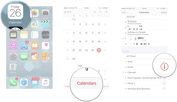 Steps for Sharing IPHONE/IPAD Icloud Calendar