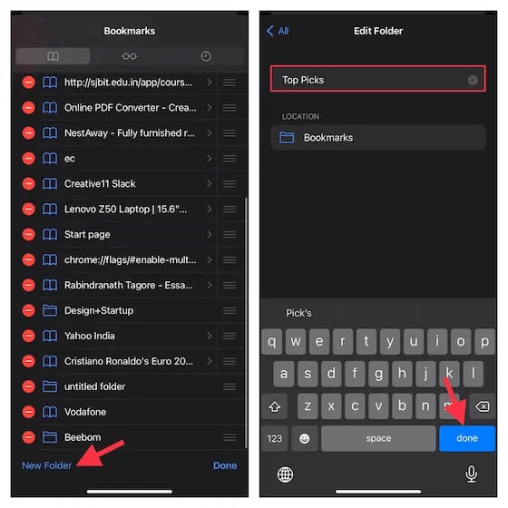 Steps to Delete a Saved Bookmark
