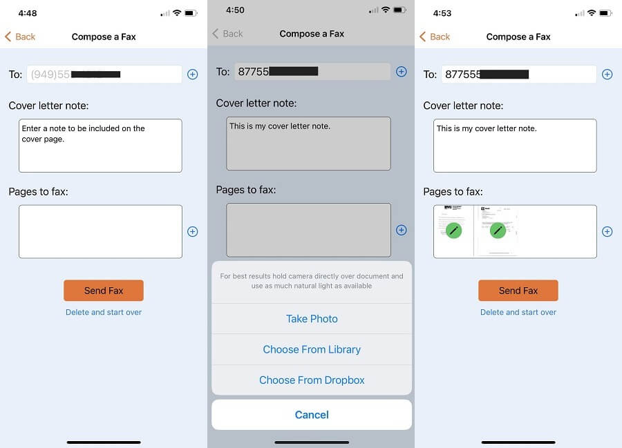 Steps to Send a Fax using FaxBurner 