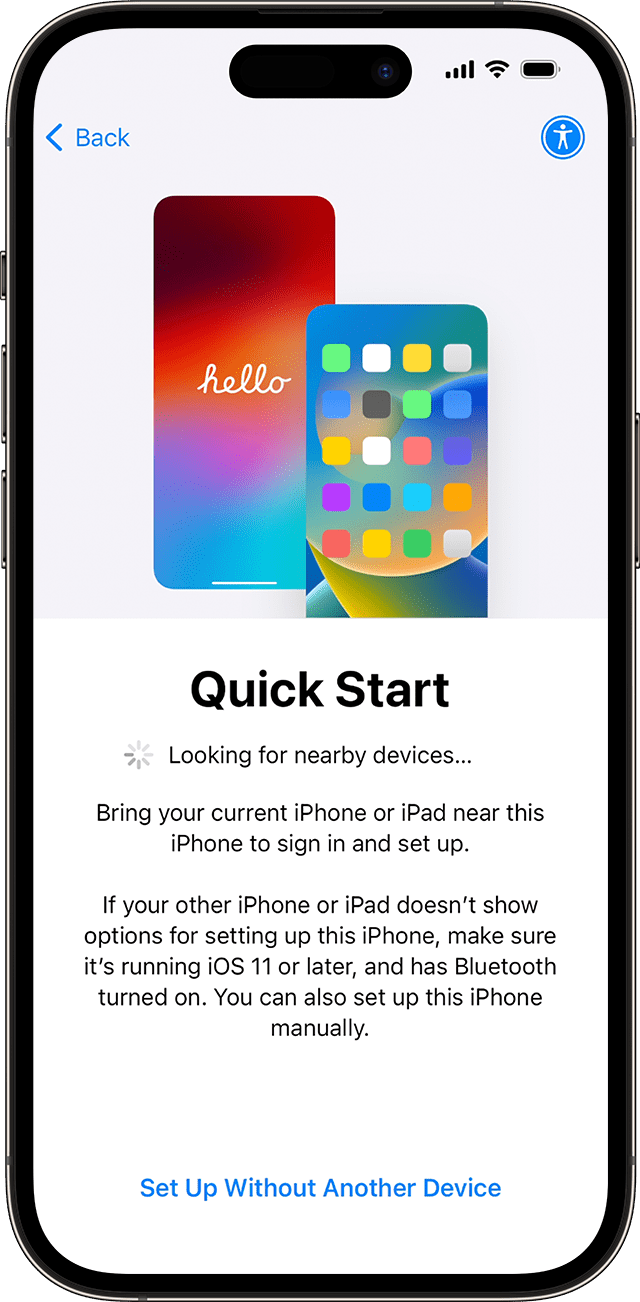 Use Quick Start to Transfer Data to a New iPhone